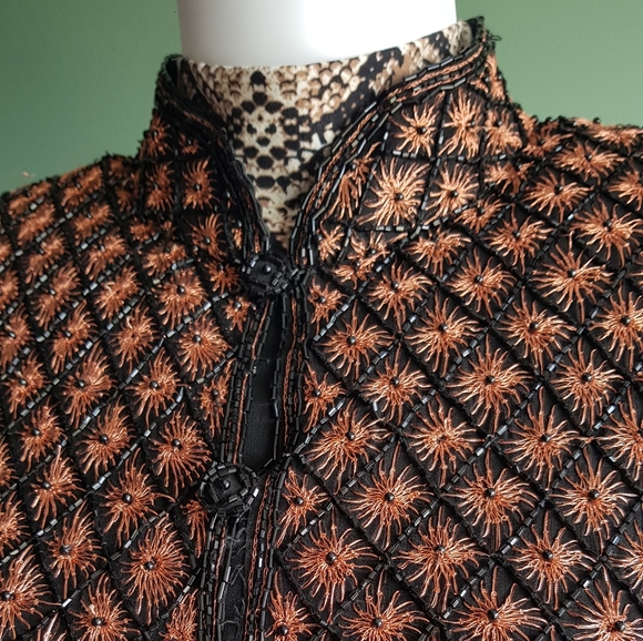 Adrianna Papell Evening MASTERPIECE Hand Embroidery Jacket πππ - Picture 6 of 10